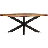  Blagovaonski stol ovalni 200x100x75 cm masivno obnovljeno drvo | Eponuda.com