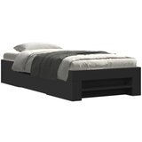 Furnova Posteljni okvir črn 100x200 cm inženirski les, (21934017) | Shoptok.si