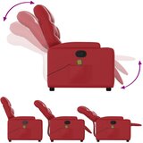 Masažni naslonjač od umjetne kože crveni | shoptok.hr