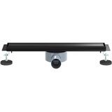 Tuš kanal 2-u-1 sa 360° sifonom Crna 50 cm Nehrđajući čelik 304 | shoptok.hr