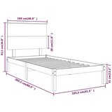  Okvir za krevet od masivne borovine 100 x 200 cm | shoptok.hr
