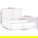  Krevet s oprugama i madracem tamnosivi 160x200 cm baršunasti | shoptok.hr