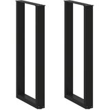  Noge za barski stol U-oblika 2 kom Crne 40 x (100-101) cm Čelik | shoptok.hr
