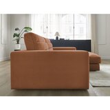Bobochic Paris Oranžna žametna kotna sedežna garnitura (desni kot/z ležalnikom) Sierra – | Shoptok.si