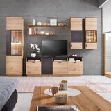Mömax Viseča Vitrina Tonale, Barva Hrasta, Temno Siva | Shoptok.si