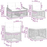  Sjedeća garnitura za vrt 6 kom. Crna poliratan 62 x 62 x 70 cm | shoptok.hr