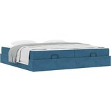 Okvir za krevet Plava 200 x 200 cm Baršun | shoptok.hr