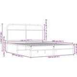  Okvir kreveta bez madraca smeđa boja hrasta 150x200 cm drveni | shoptok.hr