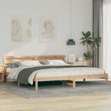  Krevetna konstrukcija s uzglavljem Vosak smeđa 200 x 200 cm | shoptok.hr