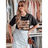 DStreet T-shirt damski oversize w serduszka LOVERS czarna | Shoptok.si