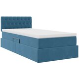  Postelja s shranjevanjem Temno modra 90 x 190 cm Žamet, (5000100767) | Shoptok.si