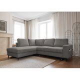 Miuform Siva sklopiva kutna garnitura od samta (s lijevim kutom) Lofty Lilly – | shoptok.hr
