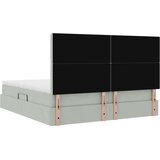  Krevet s od storage Svijetlo siva 180 x 200 cm Baršun - Svjetlosiva 180 x 200 cm Gumbi | shoptok.hr