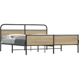  Metalni okvir kreveta bez madraca boja hrasta 183x213 cm | shoptok.hr