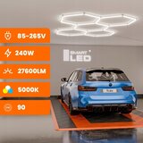  LED prigušiva plafonska svetiljka HEXAGON LED/240W/85-265V 5000K CRI 90 IP54 bela | Eponuda.com