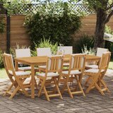 Vanjske bistro stolice 8 pcs Krem bijela 38 x 46 x 85 cm | shoptok.hr