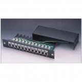 Patch panel 10"/1U sa 12 RJ-45 STP kat. 6 Fully Shielded, dual Krone LSA & 110 IDC reglete, držač kablova sa zadnje strane sa uzemljenjem (SP6-12-10) | ePonuda.com