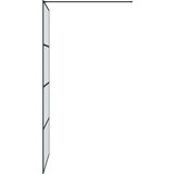 vidaXL Pregrada za tuš crna 90 x 195 cm s mutnim staklom ESG | shoptok.hr