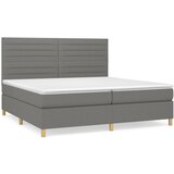  Krevet s oprugama i madracem tamnosivi 200 x 200 cm od tkanine | shoptok.hr