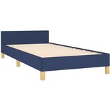  Okvir za krevet s uzglavljem plavi 90x200 cm od tkanine | shoptok.hr