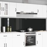  Kuhinjski zid 2 pcs Crna 120 x 60 cm Staklo otporno na udarce Cijene
