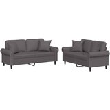  2-dijelni set sofa s jastucima sivi od umjetne kože | shoptok.hr