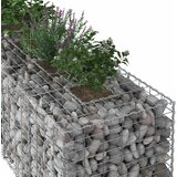  Gabionski uzdignuti krevet 2 pcs Srebrno 340 x 60 x 55 cm | shoptok.hr