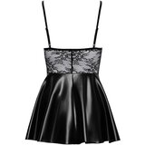 Noir bleščeča obleka s čipkastim topom (črna) - L | Shoptok.si