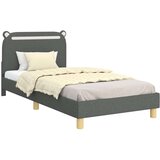  Otroški posteljni okvir z vznožjem Temno siva 90 x 190 cm blago, (5000104760) | Shoptok.si