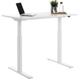 Top Star Pisalna miza z električno nastavitvijo višine, ŠxG 1200 x 600 mm, bela plošča, belo ogrodje | Shoptok.si