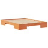  Krevet s daskama s pohranom Smeđa 150 x 200 cm Masivna borovina | shoptok.hr