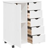  Mobilni ormar Bijelo 63,5 x 39 x 79 cm Čvrsto borovo drvo | shoptok.hr