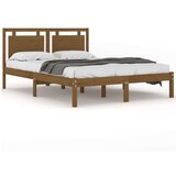  Posteljni okvir medeno rjav iz trdnega lesa 200x200 cm, (20646032) | Shoptok.si