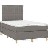  Box spring postelja z vzmetnico LED temno siva 120x200 cm blago, (20724765) | Shoptok.si