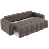 Makamii Rjava raztegljiva sedežna garnitura iz tkanine bouclé 255 cm Milu – | Shoptok.si