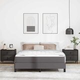  Krevetna konstrukcija s madracem Siva 160 x 200 cm tkanina | shoptok.hr