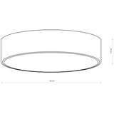 Brilagi plafonska svetiljka clare 3xE27/24W/230V prečnik 40 cm bordo | Eponuda.com