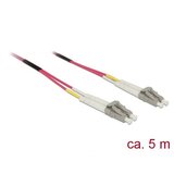 Delock 84643 steklena vlakna optična vlakna priključni kabel [1x LC-vtič - 1x LC-vtič] 50/125 µ Multimode OM4 5.00 m, (20437524) | Shoptok.si