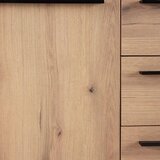 Mömax Široka Komoda Adriano, Barva Hrasta, Črna | Shoptok.si