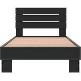  Okvir za krevet crni 75 x 190 cm od konstruiranog drvo i metal | shoptok.hr