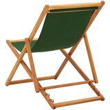  Sklopiva stolica za plažu od drva eukaliptusa i tkanine zelena | shoptok.hr