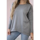 Kesi Sweater with front pockets gray | Shoptok.si