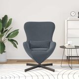  Jajolika fotelja Tamno siva 63 x 73 x 90 cm Baršun | shoptok.hr