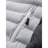 Ombre Men's long quilted jacket with large pockets - beige | Shoptok.si