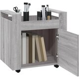 Kolica za radni stol boja sivog hrasta 60 x 45 x 60 cm drvena | shoptok.hr