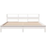  Okvir kreveta bez madraca bijeli 200x200 cm od masivne borovine | shoptok.hr