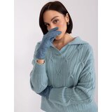 Wool Fashion Italia Gloves-AT-RK-239507.94P-Grey-Blue | Shoptok.si