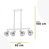 Lesnina XXXL VISEČA SVETILKA 92/15/150 cm E14 | Shoptok.si