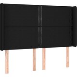 Maison Chic vzglavna omarica - nočna omarica - posteljna omarica z ušesi črno 147x16x118/128 cm blago, (21709372) Cene