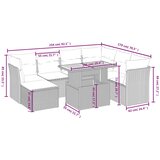  8-dijelni set vrtnih sofa od poliratana s jastucima sivi | shoptok.hr